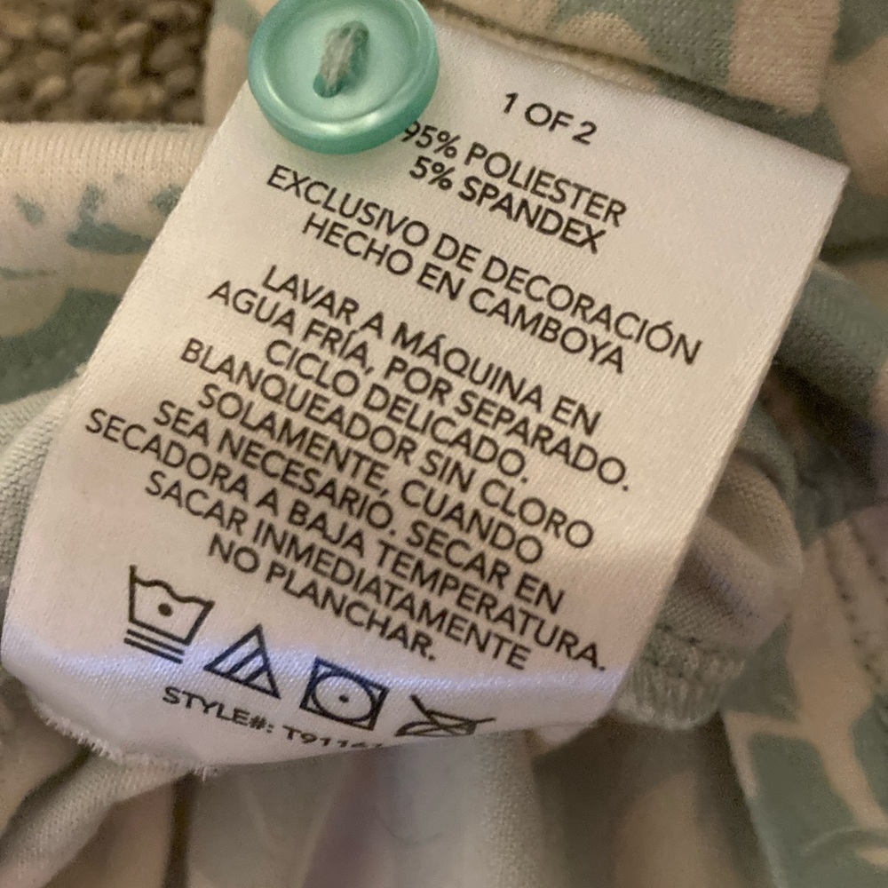 Flora Nikrooz Blue and White Floral Loungewear, women’s size X-Large - Picture 10 of 10